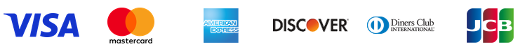 Visa Mastercard JCB American Express Diners Club Discover UnionPay