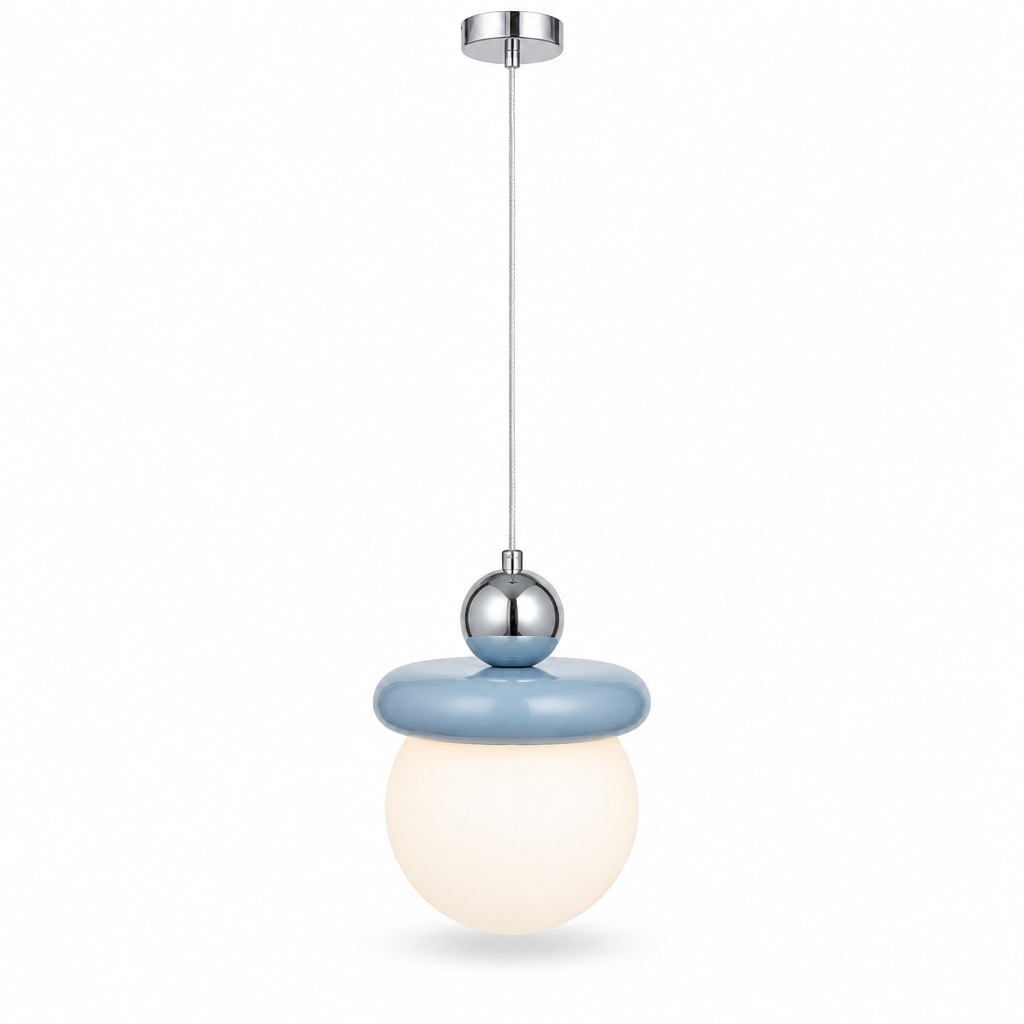 Retro Color-Block Glass Pendant Lamp with Sculptural Globe Shade for Kitchen Island and Dining Area Single Head