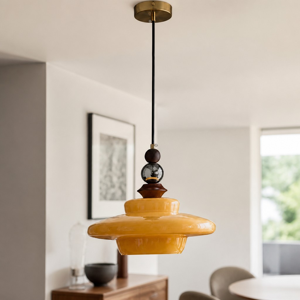Pendant light styled in a room
