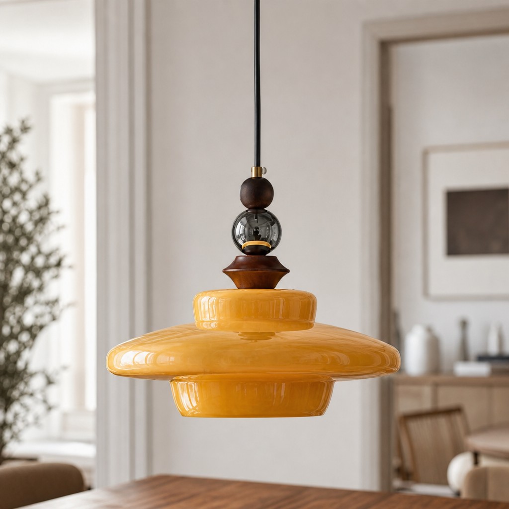 Pendant light above a table