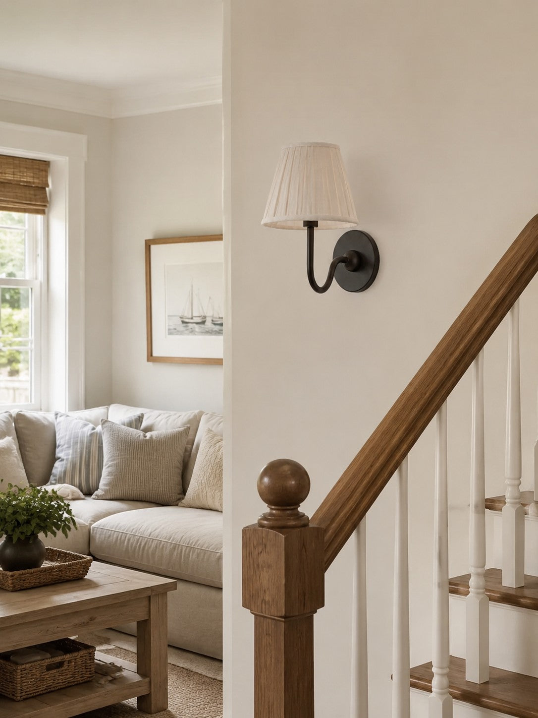 Luvora fabric shade wall sconce