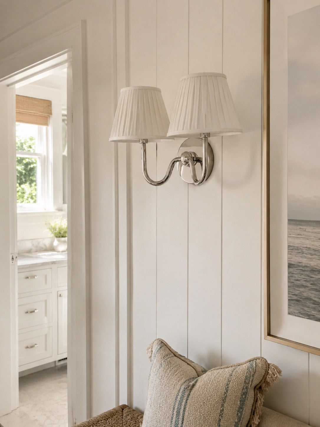 Luvora fabric shade wall sconce