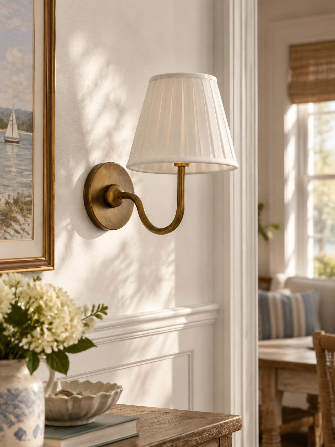 Luvora fabric shade wall sconce