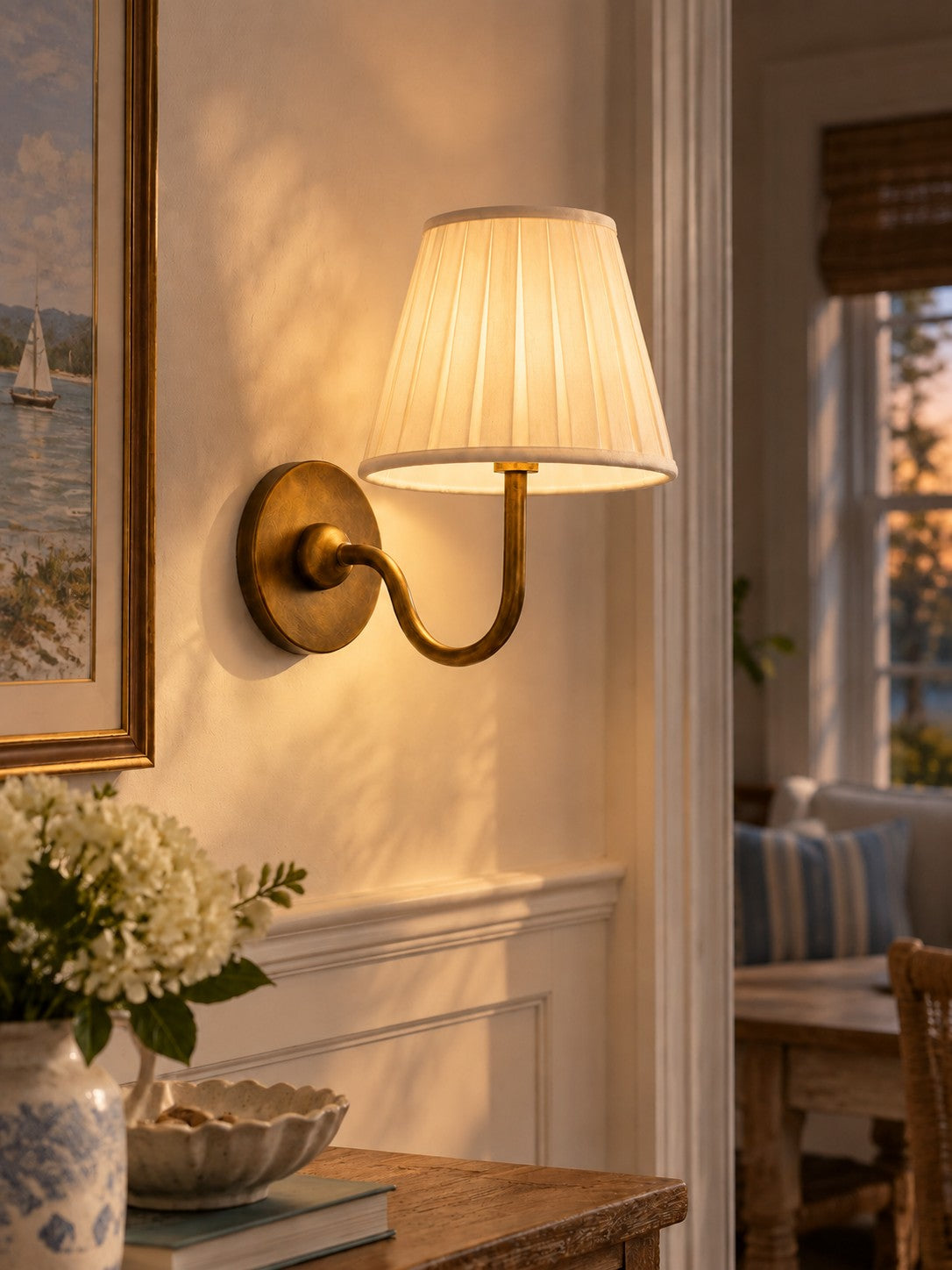 Luvora fabric shade wall sconce