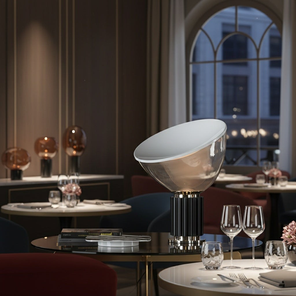 Cuvora table lamp on a dining table