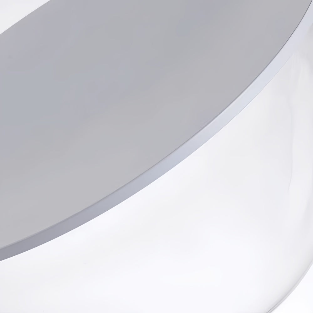 White glass reflector rim of the Cuvora bowl